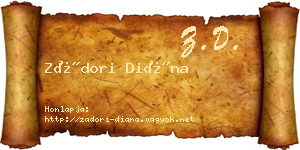 Zádori Diána névjegykártya